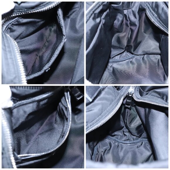 PRADA Hand Bag Nylon Navy Silver - Picture 15 of 15